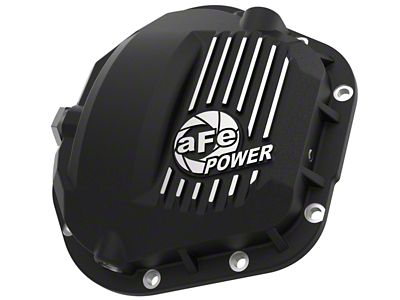AFE Pro Series Front Differential Cover with Machined Fins; Black; Dana 60 (17-22 F-250 Super Duty)