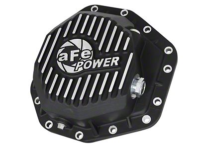 AFE Pro Series Rear Differential Cover with Machined Fins; Black; Dana M275-14 (17-22 6.7L Powerstroke F-250 Super Duty)