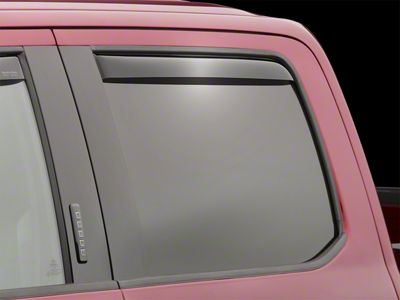 Weathertech Side Window Deflectors; Rear; Dark Smoke (17-23 F-350 Super Duty SuperCrew)