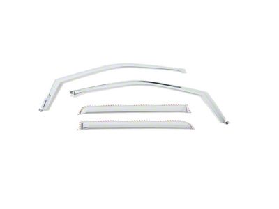 Putco Element Chrome Window Visors; Front and Rear (17-22 F-350 Super Duty SuperCrew)
