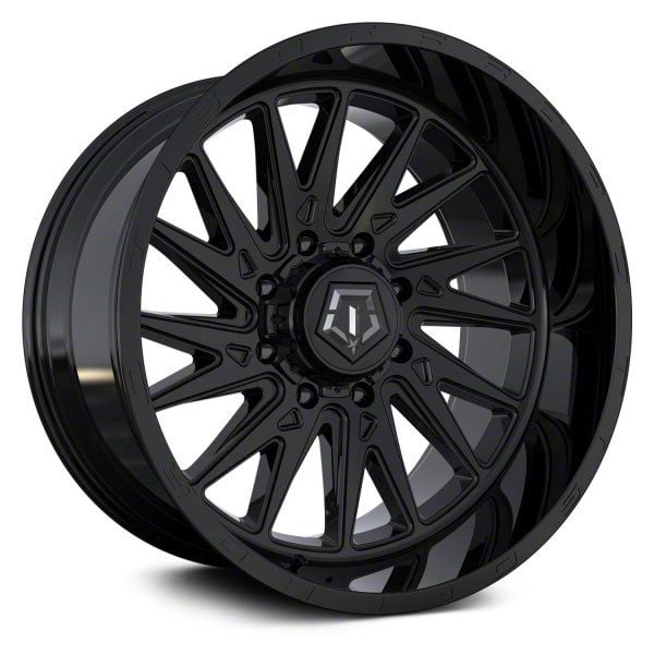 TIS F-350 Super Duty 547B Gloss Black Milled 8-Lug Wheel; 24x14; -76mm ...