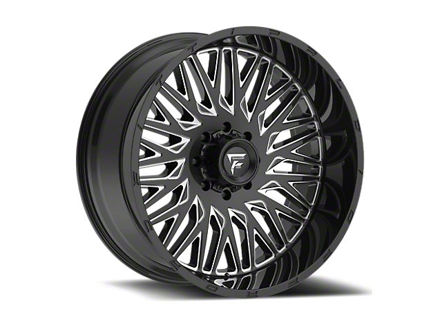 Fittipaldi Offroad FTC07BM Gloss Black with Milled Accents 8-Lug Wheel; 20x12; -44mm Offset (17-22 F-350 Super Duty SRW)