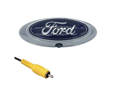 Master Tailgaters Ford Emblem with Backup Camera; Chrome (14-16 F-250 Super Duty)