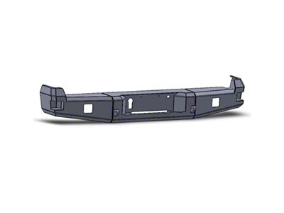 Chassis Unlimited Attitude Series Rear Bumper; Pre-Drilled for Backup Sensors; Black Textured (17-22 F-350 Super Duty)