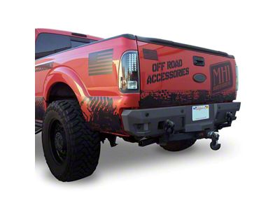 Chassis Unlimited Octane Series Rear Bumper; Pre-Drilled for Backup Sensors; Black Textured (11-16 F-350 Super Duty)