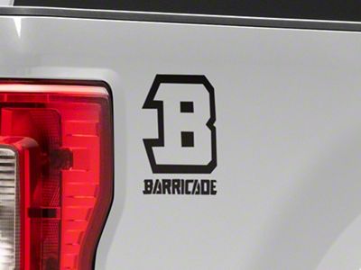 SEC10 Barricade B-Block Decal; Black (Universal; Some Adaptation May Be Required)