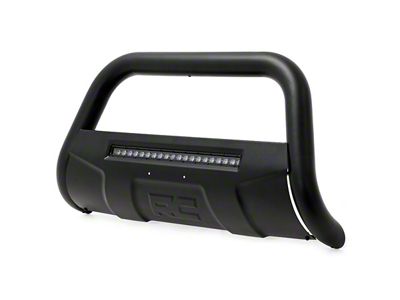 Rough Country 3-Inch Bull Bar with 20-Inch LED Light Bar; Black (17-22 F-250 Super Duty)