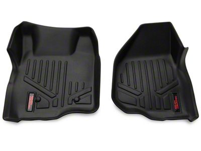Rough Country Heavy Duty Depressed Pedal Front and Rear Floor Mats; Black (11-16 F-250 Super Duty SuperCrew)