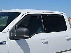EGR In-Channel Window Visors; Front and Rear; Matte Black (17-23 F-350 Super Duty SuperCrew)
