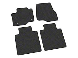 FLEXTREAD Factory Floorpan Fit Tire Tread/Scorched Earth Scene Front and Rear Floor Mats; Black (17-22 F-250 Super Duty SuperCab, SuperCrew)