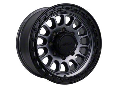 Tremor Wheels 104 Aftershock Graphite Grey with Black Lip 8-Lug Wheel; 17x8.5; 0mm Offset (2023 F-250 Super Duty)