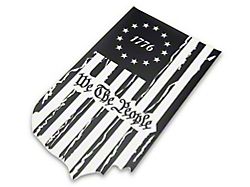 SpeedForm We The People Vertical Flag Decal; Matte Black (Universal; Some Adaptation May Be Required)