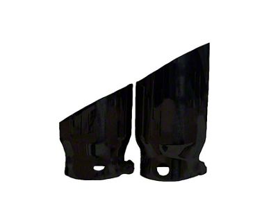 Angled Cut Dual Wall Round Exhaust Tips; 5-Inch; Matte Black (11-23 F-350 Super Duty)