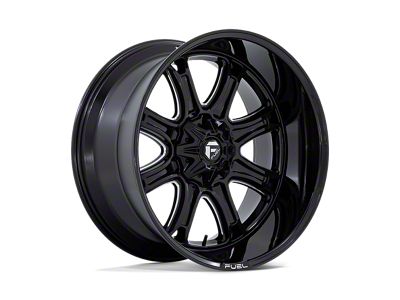 Fuel Wheels Darkstar Matte Black with Gloss Black Lip 8-Lug Wheel; 22x10; -18mm Offset (11-16 F-250 Super Duty)