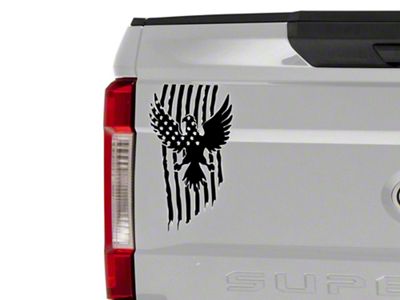 SpeedForm Eagle Stars and Stripes Decal; Gloss Black (Universal; Some Adaptation May Be Required)
