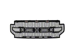 T-REX Grilles Stealth Laser Torch Series Upper Replacement Grille with LED Lights; Black (20-22 F-350 Super Duty)