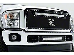 T-REX Grilles X-Metal Series Upper Grille Insert with 30-Inch LED Light Bar; Black (11-16 F-250 Super Duty)