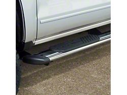 Regal 7-Inch Wheel-to-Wheel Oval Side Step Bars; Polished Stainless (17-23 F-250 Super Duty Regular Cab)