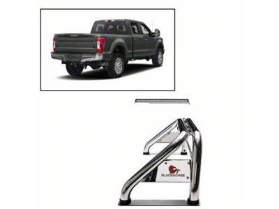 Classic Roll Bar with 50-Inch LED Light Bar; Stainless Steel (11-23 F-250 Super Duty)