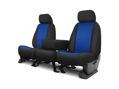 Covercraft Precision Fit Seat Covers Endura Custom Front Row Seat Covers; Blue/Black (11-16 F-250 Super Duty w/ Bench Seat)