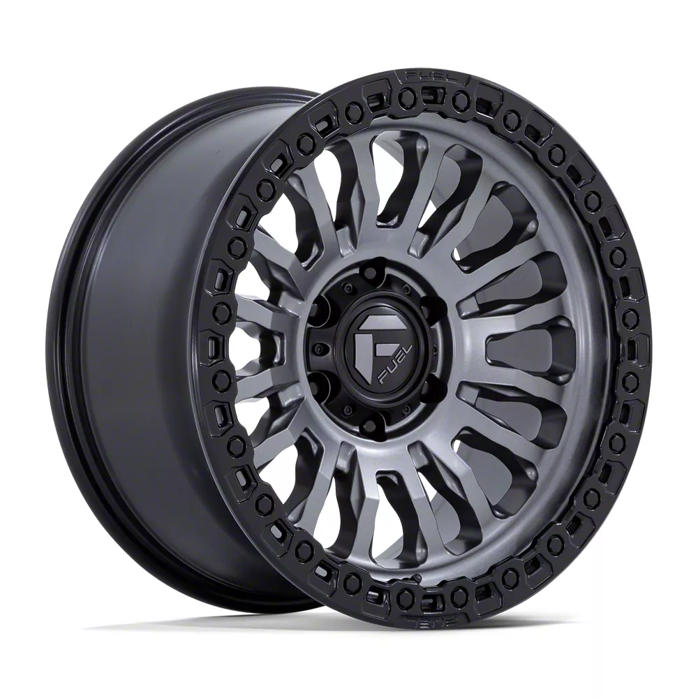 Fuel Wheels F350 Super Duty Rincon Matte Gunmetal with Matte Black Lip
