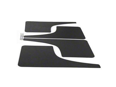 Mud Flaps; Front and Rear; Dry Carbon Fiber Vinyl (17-23 F-350 Super Duty SRW)