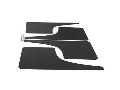 Mud Flaps; Front and Rear; Textured Black (17-23 F-350 Super Duty SRW)