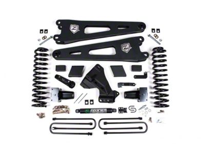 Zone Offroad 4-Inch Radius Arm Suspension Lift Kit with FOX Shocks (20-22 4WD 6.2L, 7.3L F-350 Super Duty)