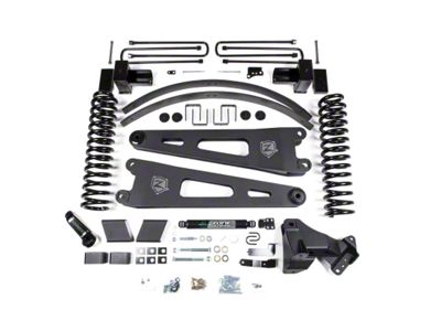 Zone Offroad 6-Inch Radius Arm Suspension Lift Kit (17-19 4WD 6.7L Powerstroke F-250 Super Duty w/ Factory 2-Leaf Rear Main Spring Pack)
