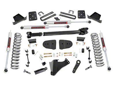 Rough Country 6-Inch Suspension Lift Kit with M1 Monotube Shocks and Front Driveshaft (2023 4WD 6.7L Powerstroke F-350 Super Duty SRW w/ 3.50-Inch Rear Axle, Factory Overload Springs & w/o Factory LED Projector Headlights, Excluding Tremor)