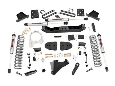 Rough Country 6-Inch Suspension Lift Kit with V2 Monotube Shocks (2023 4WD 6.7L Powerstroke F-350 Super Duty SRW w/ 3.50-Inch Rear Axle, Factory Overload Springs & w/o Factory LED Projector Headlights, Excluding Tremor)