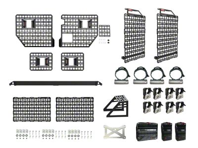 BuiltRight Industries Gear Organization MOLLE System; Pro Kit (22-23 F-250 Super Duty w/ SYNC4)