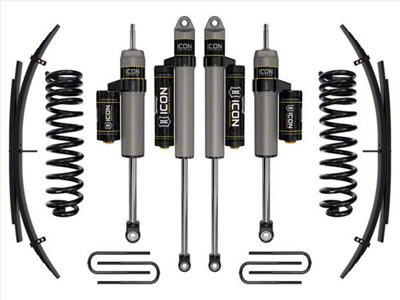 ICON Vehicle Dynamics 2.50-Inch Suspension Lift System with Expansion Pack and Piggyback Shocks; Stage 2 (17-19 4WD 6.7L Powerstroke F-350 Super Duty SRW)