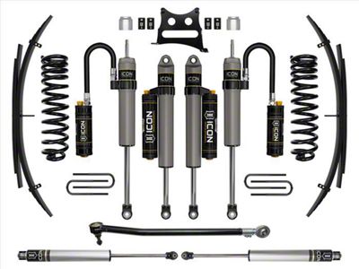 ICON Vehicle Dynamics 2.50-Inch Suspension Lift System with Expansion Pack and Piggyback Shocks; Stage 5 (17-19 4WD 6.7L Powerstroke F-250 Super Duty)