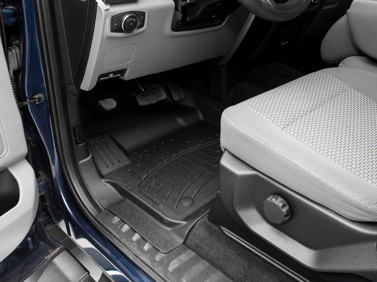 Weathertech Front Floor Liner HP; Black (17-23 F-350 Super Duty SuperCab, SuperCrew)