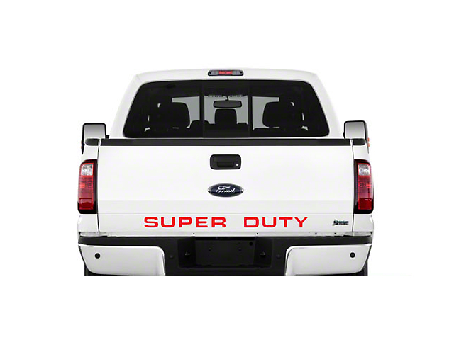 Tailgate Insert Letters; Red (11-16 F-350 Super Duty)