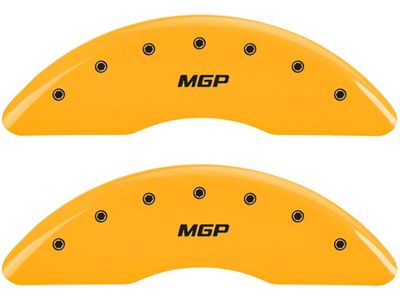 MGP Yellow Caliper Covers with MGP Logo; Front and Rear (13-23 F-250 Super Duty)