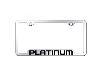 Platinum License Plate Frame; Chrome (Universal; Some Adaptation May Be Required)