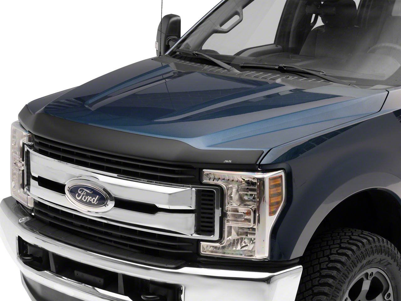 F-250 Super Duty Aeroskin Hood Protector; Matte Black (17-22 F-250 ...