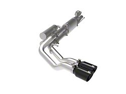 AFE Rebel Series 3-Inch Dual Exhaust System with Black Tips; Middle Side Exit (17-22 6.2L F-250 Super Duty)