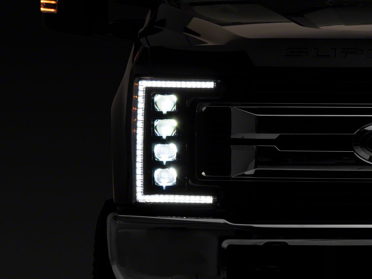 Morimoto XB LED Headlights; Black Housing; Clear Lens (17-19 F-350 Super Duty)