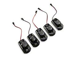 5-Piece White LED Roof Cab Lights; Smoked Lens (17-23 F-350 Super Duty)