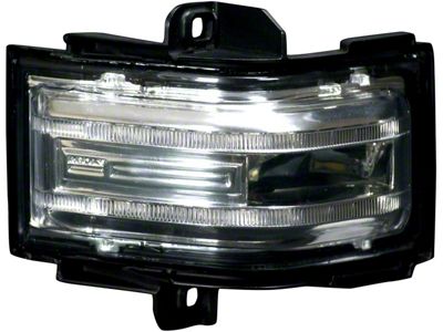 White LED Scanning Side Mirror Lenses; Clear (17-23 F-250 Super Duty w/ Factory LED Headlights & Tail Lights)