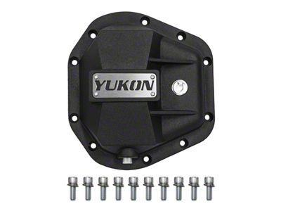 Yukon Gear Differential Cover; Rear; Dana 50, 60 and 70; Nodular Iron Differential Cover; Fits Standard and Reverse Rotation; 10-Bolt; Includes Cover Bolts and Magnetic Drain Plugs (11-13 4WD F-250 Super Duty)