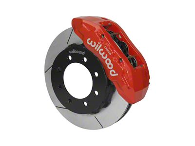 Wilwood Tactical Extreme TX6R Front Big Brake Kit with 16-Inch Slotted Rotors; Red Calipers (13-23 4WD F-350 Super Duty)