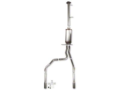 Hooker BlackHeart Dual Exhaust System with Chrome Tips; Rear Exit (15-19 6.0L Sierra 2500 HD)