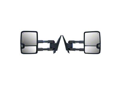 Boost Auto Parts Towing Mirrors; Black (07-14 Silverado 3500 HD)