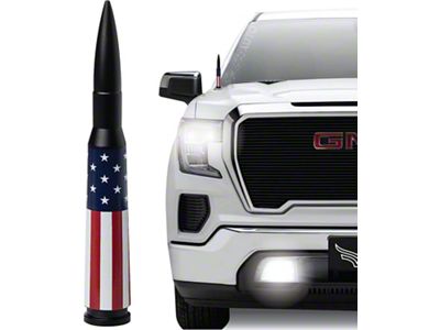 EcoAuto Bullet Antenna; American Flag (07-23 Silverado 3500 HD)