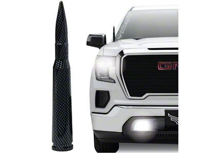 EcoAuto Bullet Antenna; Carbon Fiber (07-23 Silverado 3500 HD)