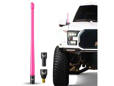 EcoAuto Flexible Replacement Antenna; 12-Inch; Pink (11-23 F-250 Super Duty)
